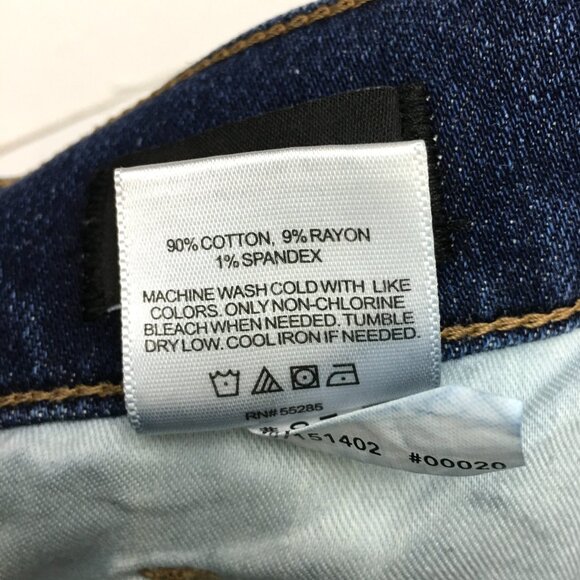 Express Jeans 70s Flare Leg Mid Rise Stretch Distressed size 6 length 33" - Picture 8 of 9